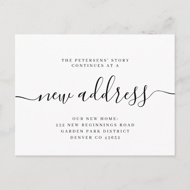 Carte Postale Faire-part Nouvelle adresse moderne nous avons déménagé démén (Devant)