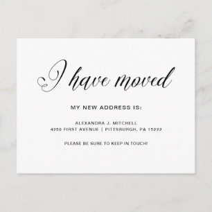 Carte Postale Faire-part Nouvelle adresse moderne simple de la typographie