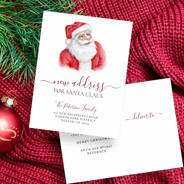 Carte Postale Faire-part Nouvelle adresse Noël déménagement (Créateur téléchargé)