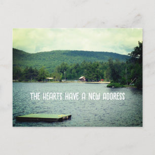 Carte Postale Faire-part Nouvelle adresse vue sur lac