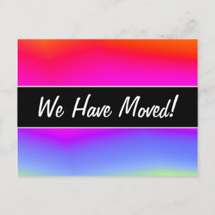Carte Postale Faire-part Nouvelle maison ; Amusement multicolore