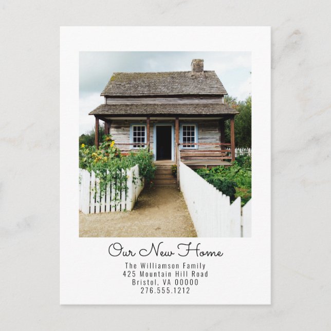 Carte Postale Faire-part Nouvelle maison Changement d'adresse Photo Déménag (Devant)