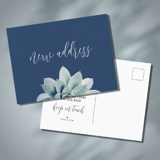 Carte Postale Faire-part Nouvelle maison élégante Succulente Nous avons dém