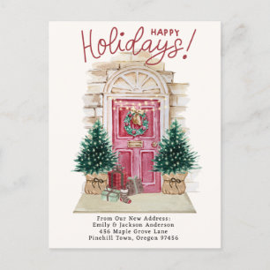 Carte Postale Faire-part Nouvelle Maison - Fêtes Porte de Noël Mobile A