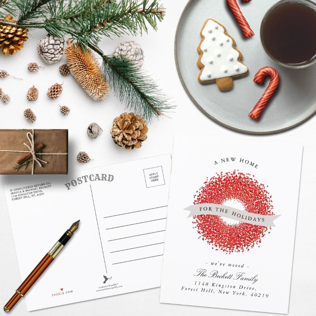 Carte Postale Faire-part Nouvelle Maison Pour Les Fêtes | Annonce de déména (Créateur téléchargé)