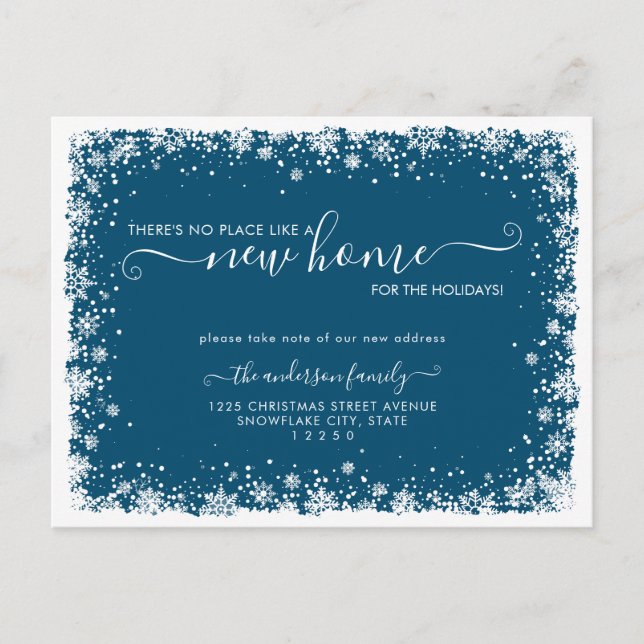 Carte Postale Faire-part Nouvelle Maison Pour les Fêtes de Noël Déménagemen (Devant)