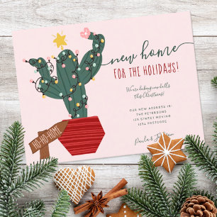 Carte Postale Faire-part Nouvelle maison pour les guirlandes de cactus et l