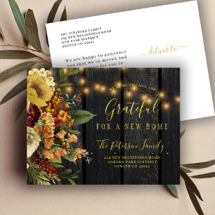 Carte Postale Faire-part Nouvelle maison pour les vacances Thanksgiving dém