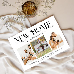 Carte Postale Faire-part Nouvelle Maison Simple Moderne 3 Photo Déménagemen