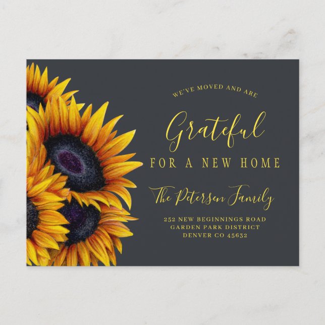 Carte Postale Faire-part Nouvelle maison Thanksgiving changement d'adresse  (Devant)