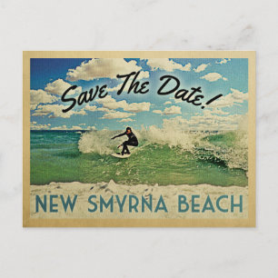 Carte Postale Faire-part Nouvelle Plage Smyrna Économisez la Date Floride S