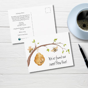 Carte Postale Faire-part Nouvelle Ruche Douce   Annonce de Nouveau Domicile