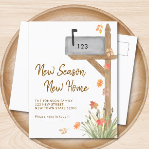 Carte Postale Faire-part Nouvelle saison Nouvelle maison Automne Moving