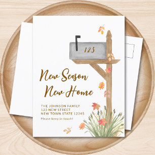 Carte Postale Faire-part Nouvelle saison Nouvelle maison Automne Moving Fai