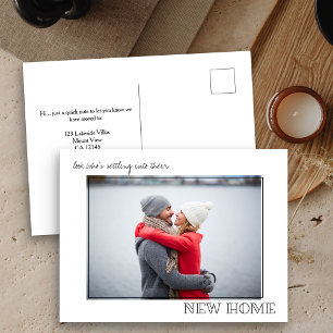 Carte Postale Faire-part Nouvelle typographie minimaliste photo en mouvemen