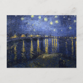 Carte Postale Faire-part Nuit étoilée de Van Gogh | au-dessus du Rhône |
