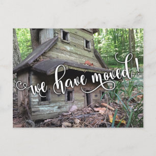 Carte Postale Faire-part Oiseaux en bois Photo "Nous avons bougé" Avis, 2