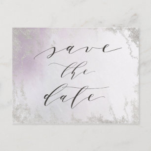 Carte Postale Faire-part Ombre Lumière Purple Silver Frost Enregistrer la d