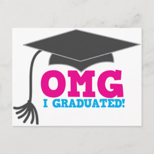 Carte Postale Faire-part OMG J'ai obtenu mon diplôme