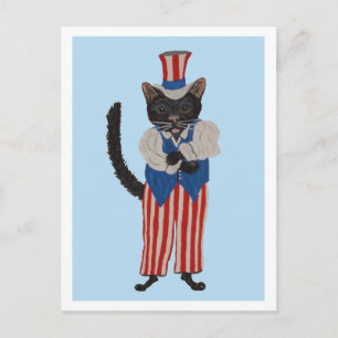 Carte Postale Faire-part Oncle Chat Noir Sam