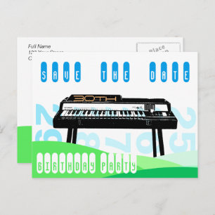 Carte Postale Faire-part Orgue 30e fête d'anniversaire Enregistrer la date