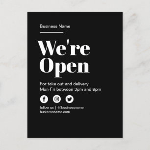 Carte Postale Faire-part Ouverture Moderne Pour Les Entreprises Livraison À