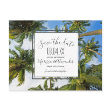 Palm Tree Beach Mariage tropical Sauvez les dates