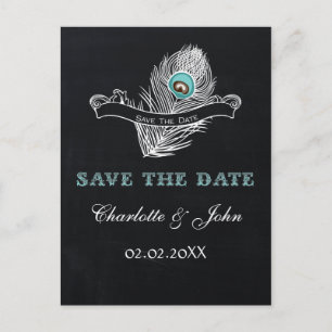Carte Postale Faire-part Paquet vintage Chalkboard enregistrer la date