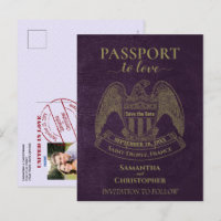 Passeport Violet Mignon Mariage Enregistrer la Dat