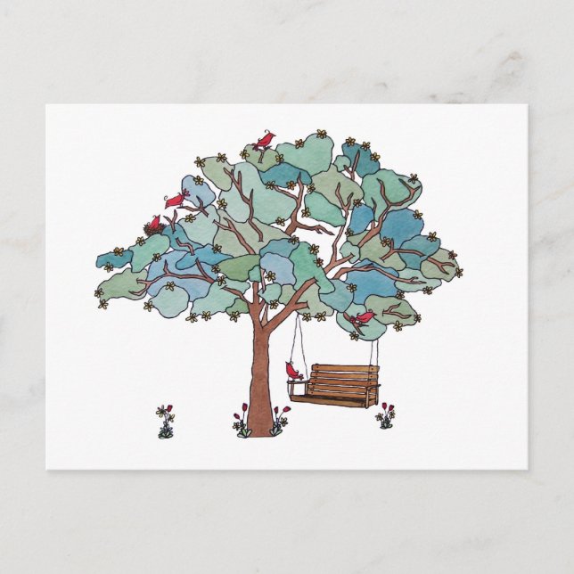 Carte Postale Faire-part Pays Swing Moving Nouvelle adresse (Devant)