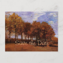 Paysage d'automne par Van Gogh. Sauvegarder la dat