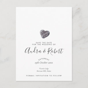 Carte Postale Faire-part Pebble Heart Discovery Save the Date