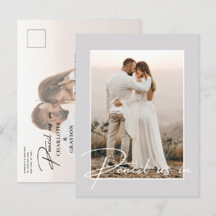 Carte Postale Faire-part Pensez-Nous Dans Enregistrer La Date Mariage Photo