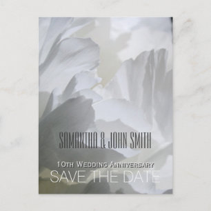 Carte Postale Faire-part Peony 10e Anniversaire de Mariage Enregistrer la D