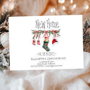Carte Postale Faire-part Père Noël Baby Bear Noël Clothesline Nouvelle adre
