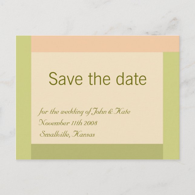 Carte Postale Faire-part Personnalisable Enregistrer la date : Authentic (Devant)