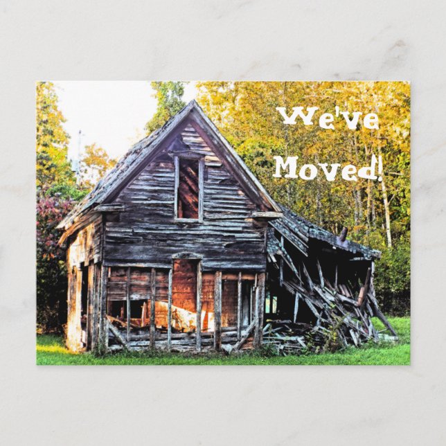 CARTE POSTALE FAIRE-PART PERSONNALISABLE "NOUS AVONS DÉMÉNAGÉ"/PHOTO/MAISON (Devant)