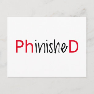 Carte Postale Faire-part Phinished, l'art de mot, conception des textes