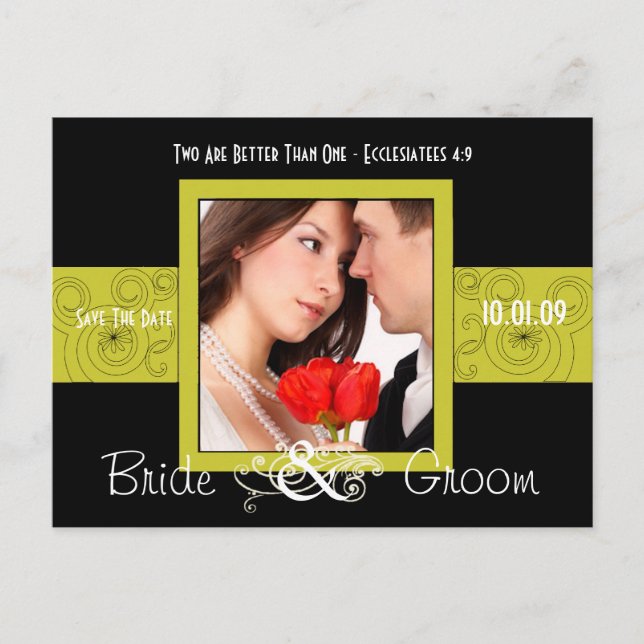 Carte Postale Faire-part Photo d'annonce de date (Devant)