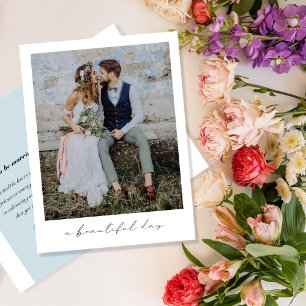 Carte Postale Faire-part Photo de mariage intime et beau jour