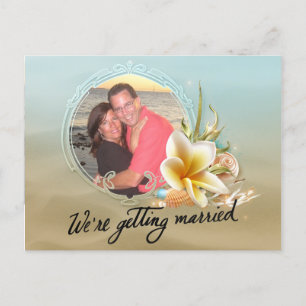 Carte Postale Faire-part Photo d'enregistrement de la destination de plage