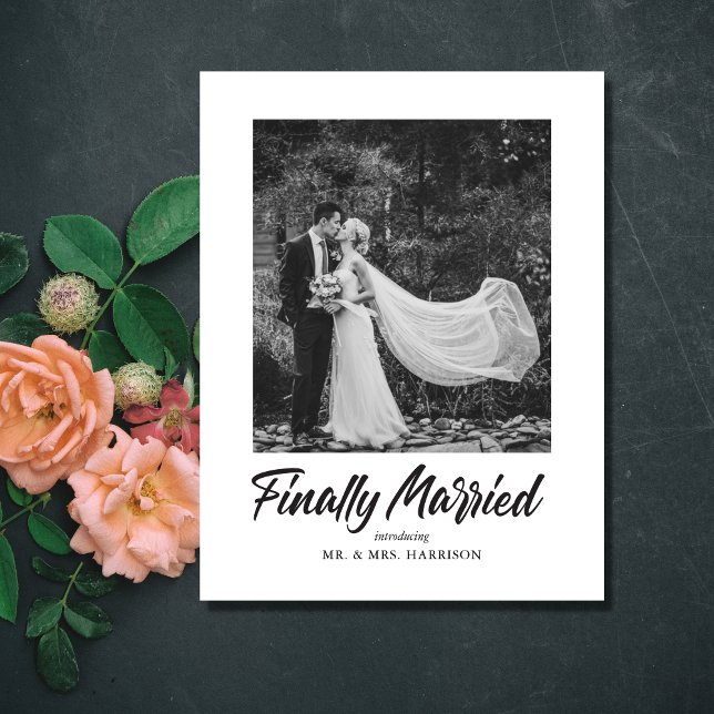 Carte Postale Faire-part Photo du Mariage marié (Créateur téléchargé)