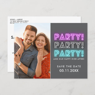 Carte Postale Faire-part Photo du parti Code QR Mariage Enregistrer la date