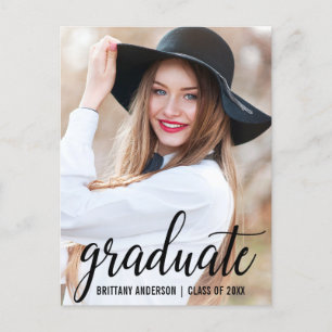 Carte Postale Faire-part photo moderne - Retour en blanc