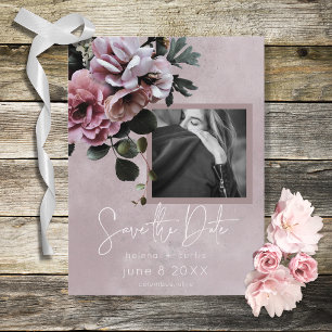 Carte Postale Faire-part Photo moderne rose poussiéreux