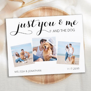 Carte Postale Faire-part Photo personnalisée Mariage de chien juste marié