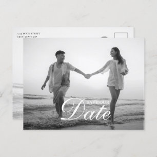 Carte Postale Faire-part Photo simple et moderne de superposition de script