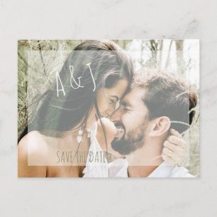 Carte Postale Faire-part Photo Wedding Enregistrer la date Site Web QR Code