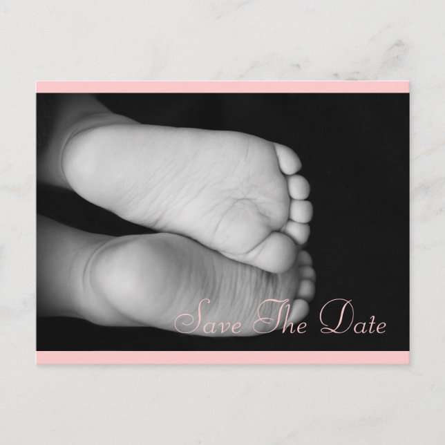 Carte Postale Faire-part Pieds bébé mignons (Devant)