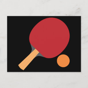 Carte Postale Faire-part Ping Pong Paddle Funny Table Tennis Sports Long